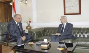 وزير قطاع الأعمال يلتقي بالسفير الفرنسي لدي القاهرة