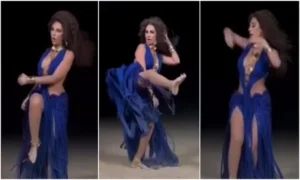 الفنانة ميريام فارس خلال حفل ختام كأس العالم.. تصوير آخرون