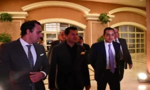 وزير الشباب والرياضة أثناء حفل الإفتتاح