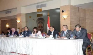 وزيرة الهجرة أثناء لقائها بالجالية المصرية بجدة