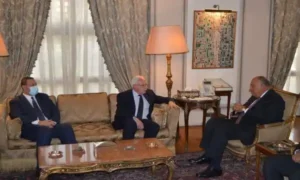 وزير الخارجية المصري سامح شكري يستقبل نظيره الفسطيني رياض المالكي