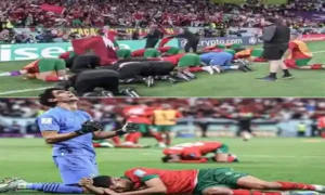 هند صبري تُهنئ المنتخب المغربي بالفوز علي البرتغال