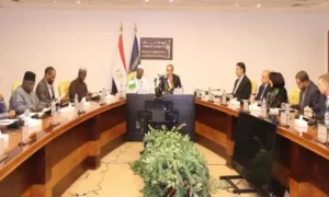 وزيرا الإتصالات المصري والنيجيري أثناء الإجتماع