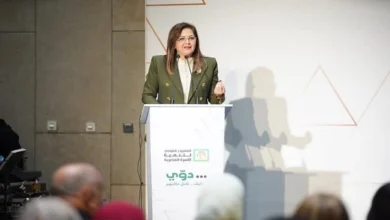 وزيرة التخطيط أثناء كلمتها في احتفالية المبادرة الوطنية لتمكين الفتيات "دوّي"