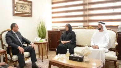 وزير التنمية المحلية وسفيرة الإمارات بالقاهرة يبحثان أوجه التعاون المشترك بين البلدين