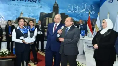 مصر للطيران تقيم احتفالية لتوديع أولى أفواج حجاج بيت الله الحرام