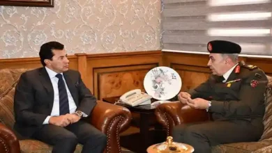 وزير الرياضة يلتقي مدير أكاديمية ناصر العسكرية العليا