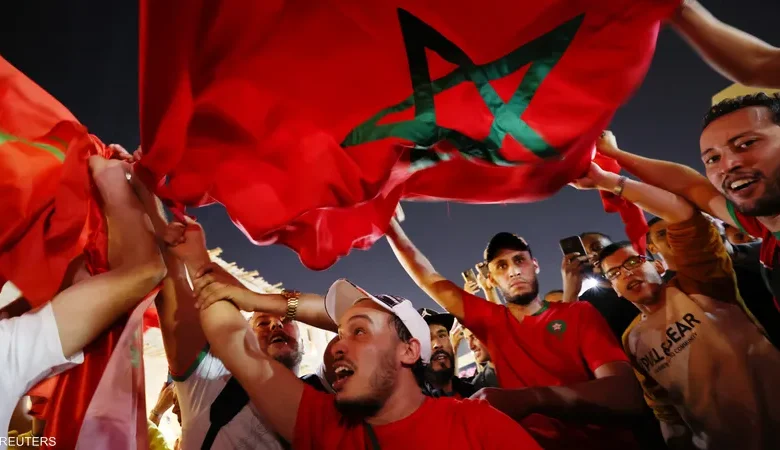 فرحة الجماهير المغربية يارب تتكرر الليلة أمام البرتغال