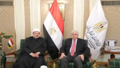 وزيرا التعليم العالي والأوقاف أثناء لقاء اليوم