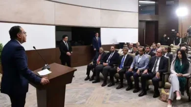 صور من المؤتمر الصحفي لرئيس الوزراء