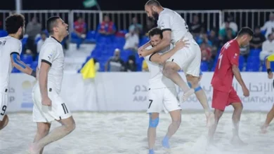 منتخب مصر يفوز على فلسطين ويتأهل إلى نهائي كأس العرب للكرة الشاطئية