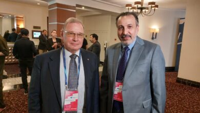 السيد شريف جاد والسيد بيسترتسكي أثناء وقائع المؤتمر